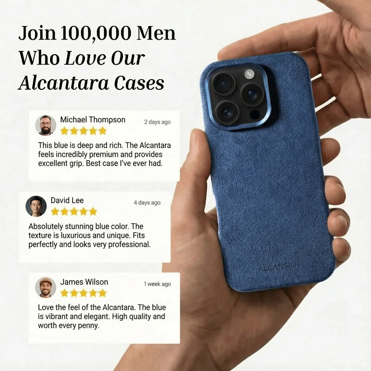 iPhone 16 Pro Max - Alcantara Case - Ocean blue