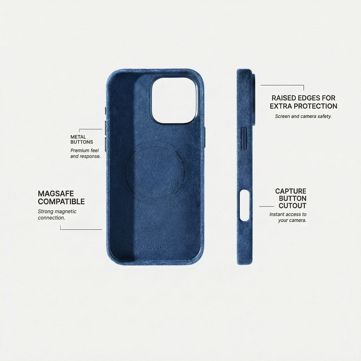 iPhone 16 Pro Max - Alcantara Case - Ocean blue
