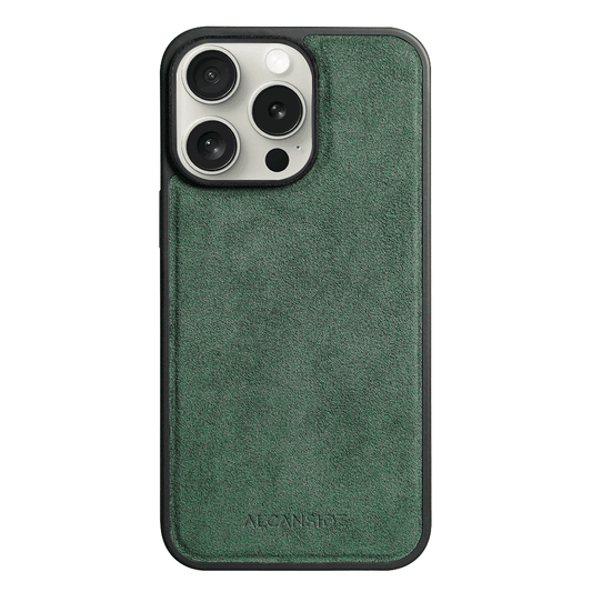iPhone 15 Pro - Alcantara Back Cover - Midnight Green