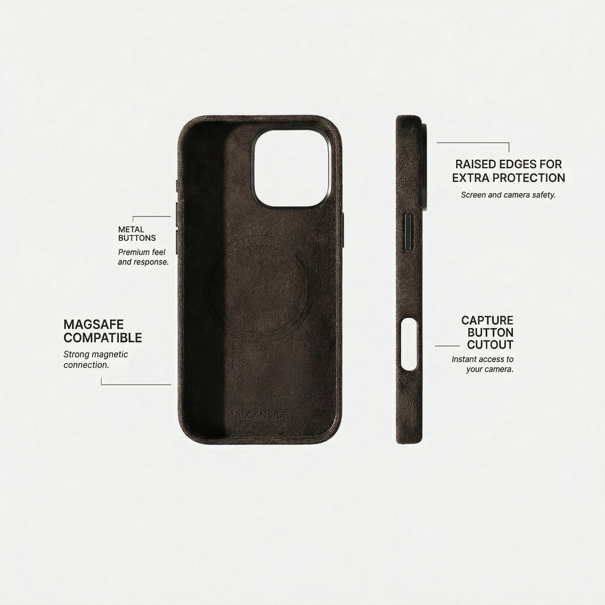 iPhone 16 Pro Max - Alcantara Case - Chocolate Brown