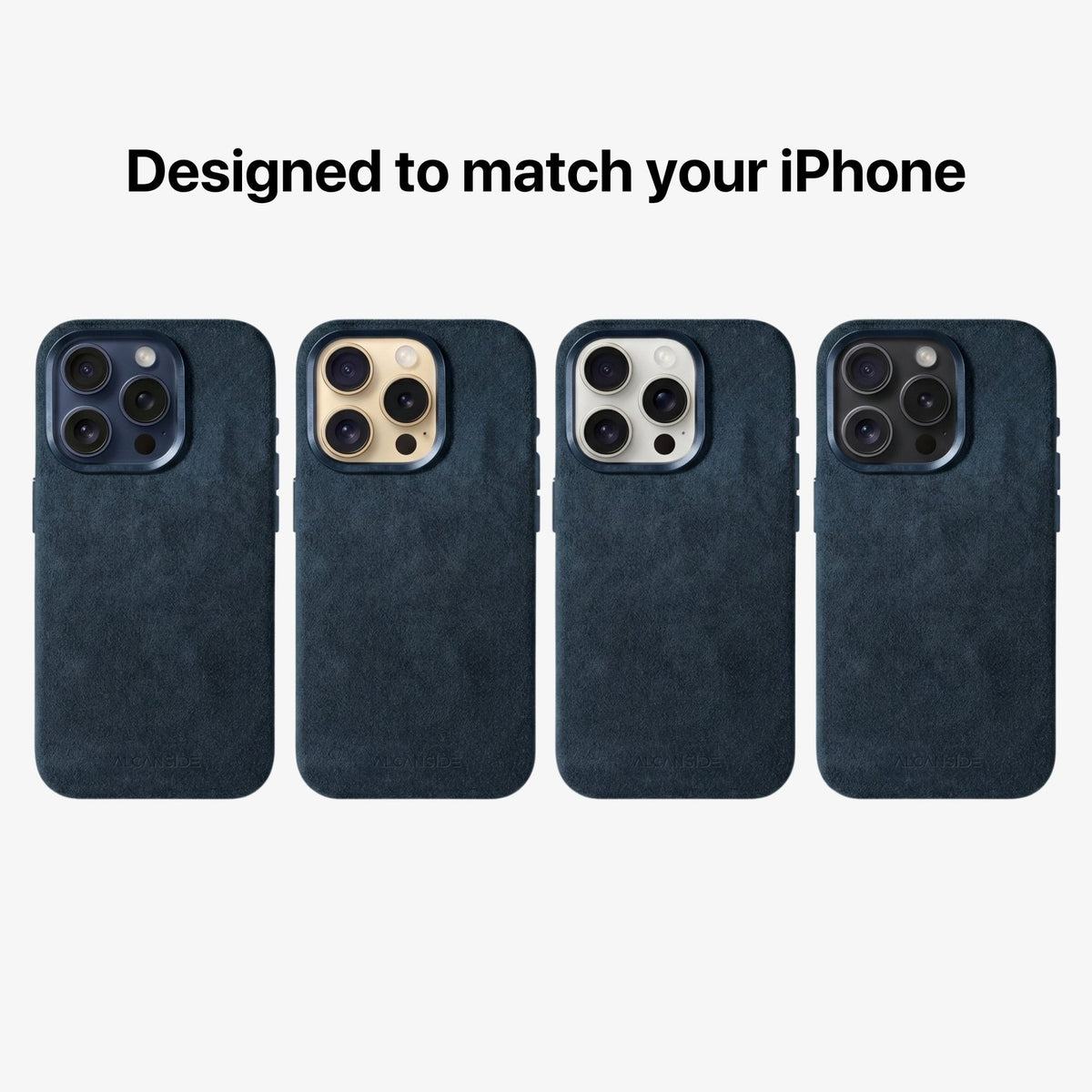 iPhone 15 Pro Max - Alcantara Case - Navy Blue