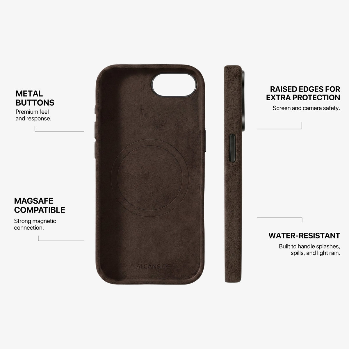 iPhone 16e - Alcantara Case - Chocolate Brown