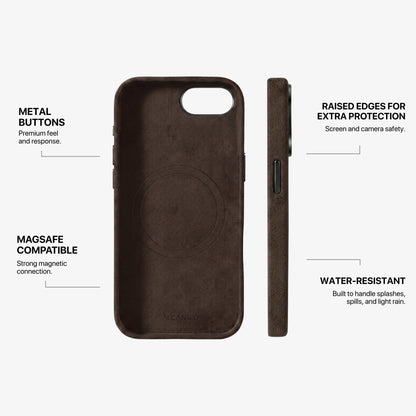 iPhone 16e - Alcantara Case - Chocolate Brown