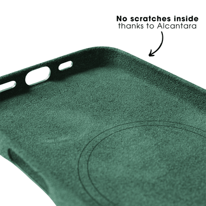 iPhone 16e - Alcantara Case - Midnight Green