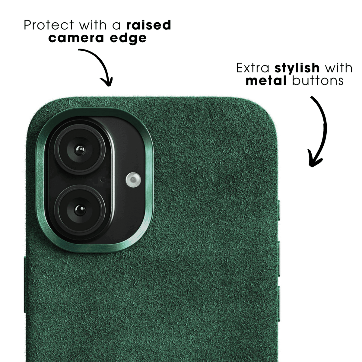 iPhone 17e - Alcantara Case - Midnight Green
