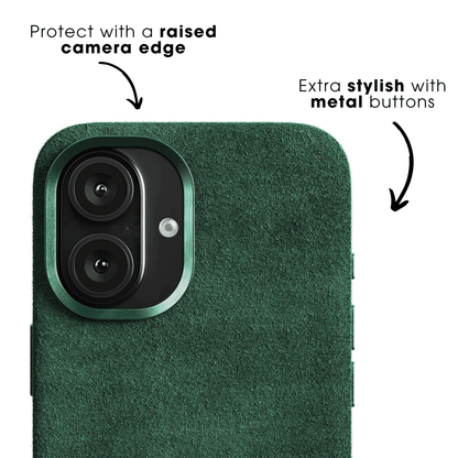iPhone 16 Plus - Alcantara Case - Midnight Green