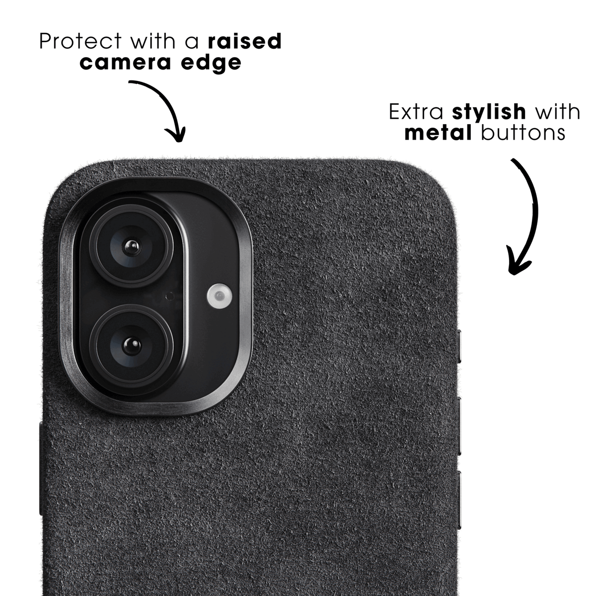 iPhone 17e - Alcantara Case - Space Grey