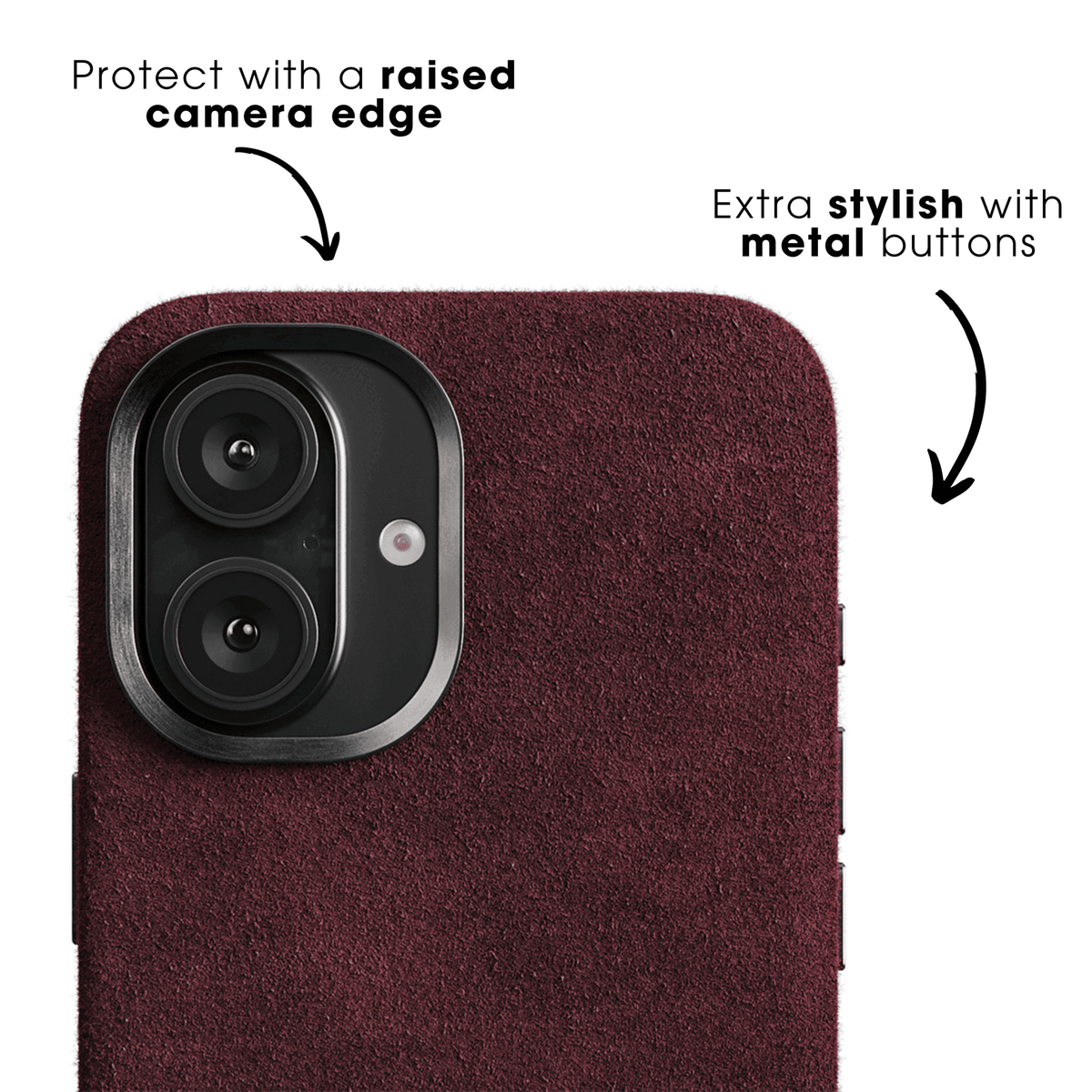 iPhone 17e - Alcantara Case - Wine Red