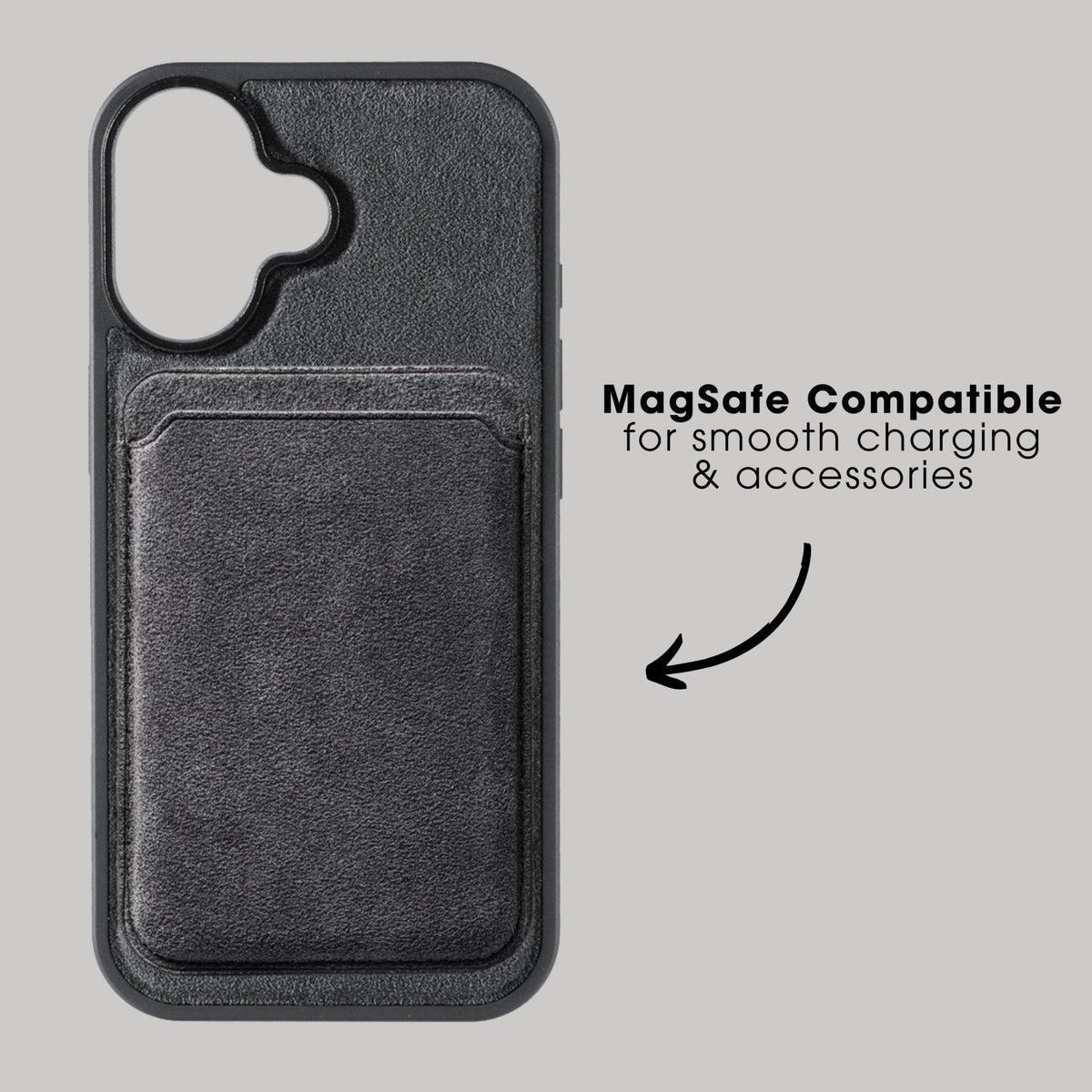 iPhone 17 - Alcantara Back Cover - Space Grey