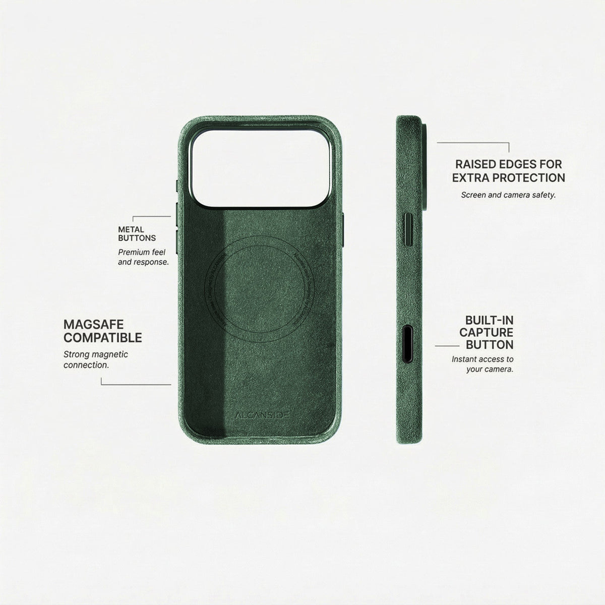 iPhone 17 Pro Max - Alcantara Case - Midnight Green