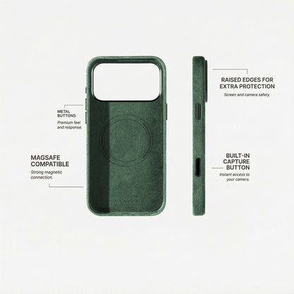 iPhone 17 Pro Max - Alcantara Case - Midnight Green