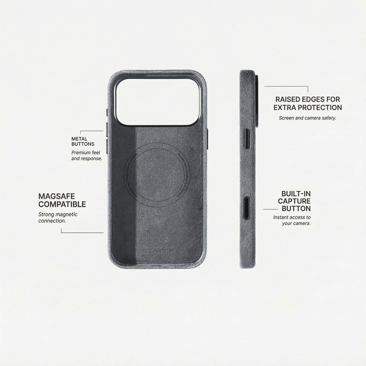 iPhone 17 Pro - Alcantara Case - Nardo Gray