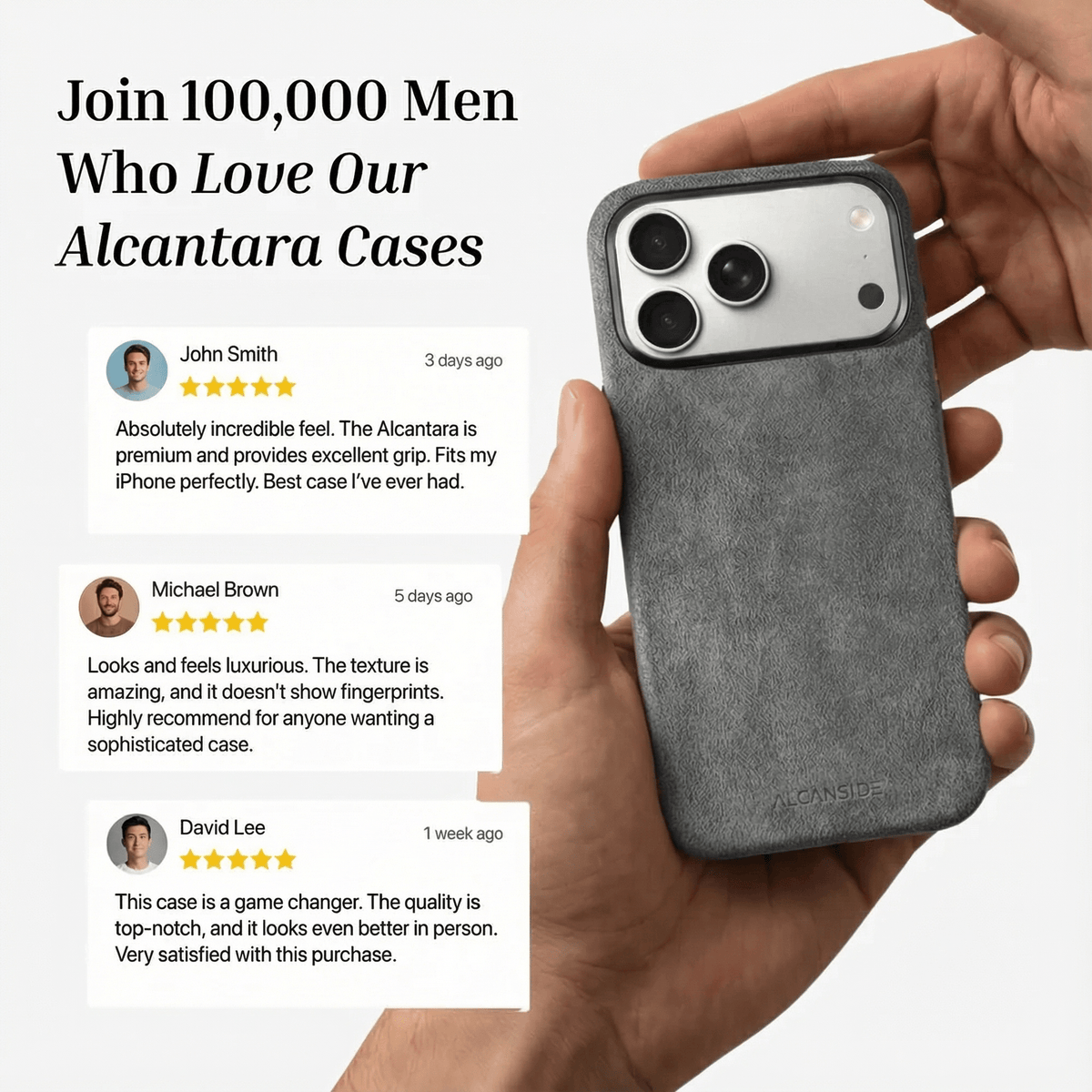 iPhone Alcantara Case - Nardo Gray