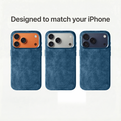iPhone Alcantara Case - Ocean Blue