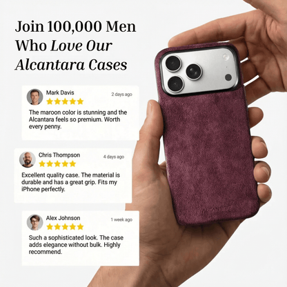 iPhone 17 Pro Max - Alcantara Case - Wine Red