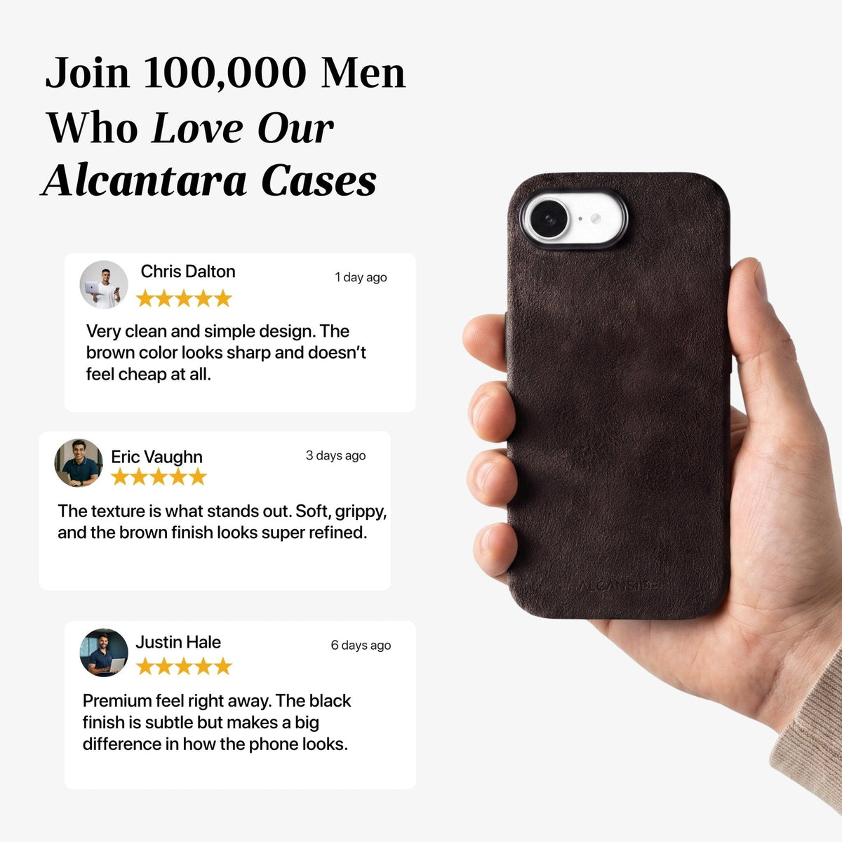 iPhone 17e - Alcantara Case - Chocolate Brown