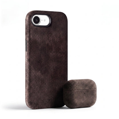 iPhone 17e - Alcantara Case - Chocolate Brown