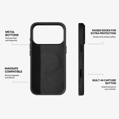 iPhone Alcantara Case - Deep Black