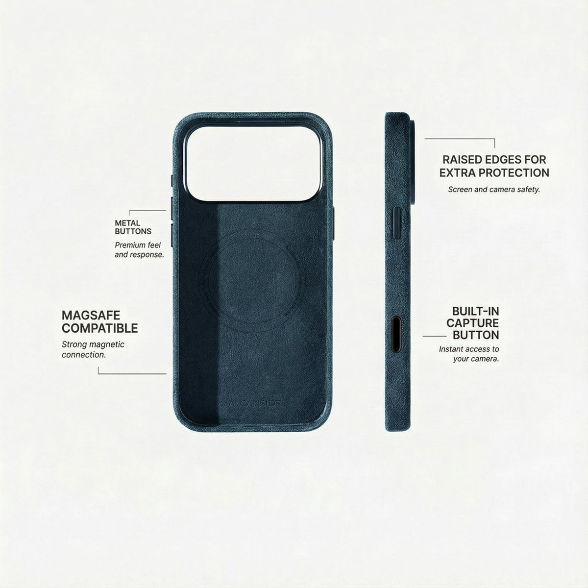 iPhone 18 Pro - Alcantara Case - Navy Blue