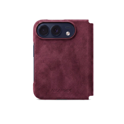 iPhone Duo - Alcantara Case - Wine Red