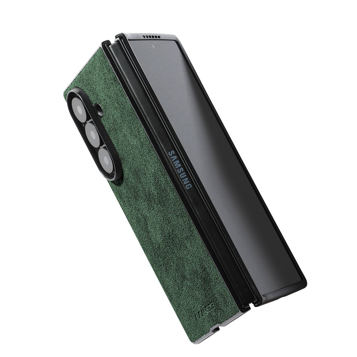 Samsung Galaxy Z Fold 7 - Alcantara Case - Midnight Green
