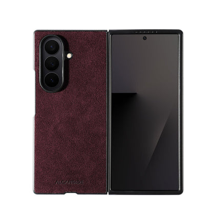 Samsung Galaxy Z Fold 7 - Alcantara Case - Wine Red