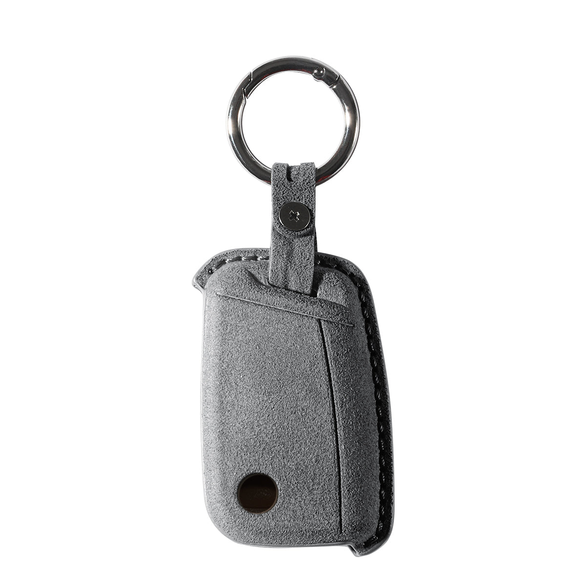 Alcantara Car Key Fob Cover for Volkswagen | Model A with Buckle - Space Grey
