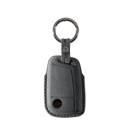 Alcantara Car Key Fob Cover for Volkswagen | Model F with Buckle - Space Grey